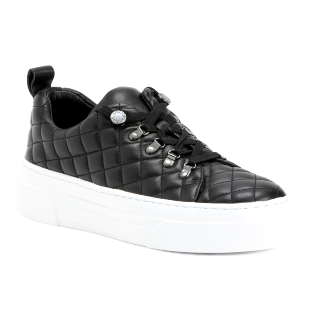 NWT J/Slides quilted Black Leather Aimee sneakers size 7
